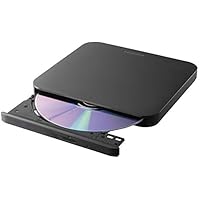 I-O DATA ポータブルDVDドライブ 軽量 USB2.0(USB3.0のPCでも利用可) バスパワー Win/Mac 国内メーカー EX-DVD05LK ブラック