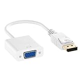 DP to VGA 変換器 変換ケーブル DisplayPort D-sub 15pin ミニD-sub 変換アダプタ DPオス VGAメス 1080P