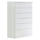 大川家具 SUN ハイチェスト ベスト(幅80cm) ホワイト色