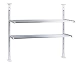 TP2-60 つっぱり棚2段・幅60cm【田窪工業所】