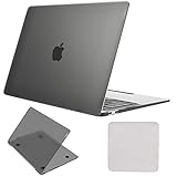 MacBook Air 13インチ ケース 2020 2019 2018 M1チップ 対応 A2337 A2179 A1932（ディスプレイ用研磨布 クリーニングクロス 付き）,マットブラック