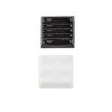 【ノーブランド品】200グラム　20*20mm　ガラス　モザイク　タイル　アート　芸術的　耐久性　DIY　全4色 - 黒+白