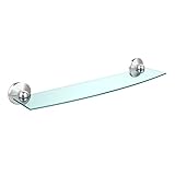 Allied Brass MC-33/24-SCH 24 Beveled Glass Shelf Satin Chrome by Allied Brass