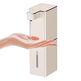 Gogorelax ディスペンサー ハンドソープ 液体 吐出量4段階調 400ml 壁掛け 自動 防水 オートディスペンサー 静かな音 ノータッチ 充電式 スリム 食器用洗剤 シャンプー キッチン 洗面所などに適用 シャンパンゴールド
