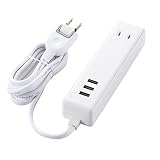 エレコム 電源タップ USB コンセント 1.5m USB×3個 AC差し込み口×2個 3.4A ホワイト MOT-U10-2315WH