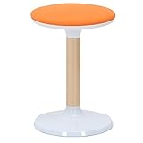 不二貿易 バランススツール 高さ45cm オレンジ 73489