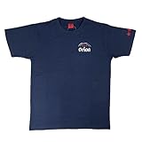 [kubagasaya]くば笠屋 雑貨 沖縄 お土産 オリオンビール コラボ tシャツ T-SHIRTS メンズ スラブ天竺 半袖 綿100% コットン オリオン オリジナル Tシャツ (L, 龍 紺)