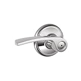 Schlage F40-MER F-Series Merano Privacy Door Lever Set, Polished Chrome [並行輸入品]