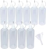 ニードルボトル [5ml/10ml/15ml/20ml/30ml/50ml/100ml/120ml] 【国内ブランド】 ドロッパー ボトル 10本 ろうと付 全 8サイズ (120ml 10本 セット)