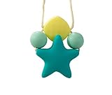 Stimtastic Chewable Silicone Star Pendant Necklace Nontoxic BPA and Phthalate Free, Turquoise [並行輸入品