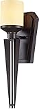 Elk 14090/1 6 by 19-Inch Cordova 1-Light Wall Sconce with Glass Shade, Oiled Bronze Finish [並行輸入品]