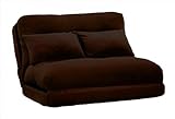 ★ソファ、カウチソファ、ベッド、3way使える『フロアソファベッド コロン（クッション2個付き） ブラウン』
