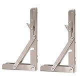 P Prettyia 折りたたみ式　棚ブラケット　ラック　壁　掛けホルダー　2個　耐久性　全3サイズ　 - 8インチ