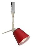 Besa Lighting RSP-5042RM-SN 1X35W Mr11 Canto 3 Spotlight with Ruby Matte Glass, Satin Nickel Finish 
