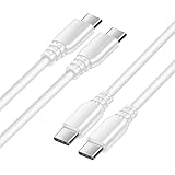 Vedfoad USB Type C ケーブル 短い PD60W対応 急速充電【2本セット＆0.3ｍ】iPhone16ケーブル usb c to c 充電ケーブル 断線防止 データ転送 タイプc ケーブル iPhone16、15、Galaxy s25、s24、Googleその他Type-C機器対応（ホワイト）