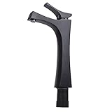 Imiee single-handleバスルーム洗面台蛇口、クロム、真鍮材質 ブラック