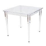 アクリルテーブル センターテーブル サイドテーブル コーヒーテーブル 正方形テーブル ナイトテーブル ダイニングテーブル クリア 透明 インテリア 家具 アクリル樹脂 テーブル 軽量 ディスプレイ リビング ダイニング スクエア 四角 ac