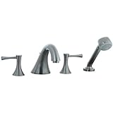Cifial 245.645.620 Brookhaven Four Piece Roman Tub Filler Valve with Diverter and Handshower, Satin 