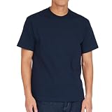 [Hanes] BEEFY-T ショートスリーブ クルーネックTシャツ HM1-D001 ヘビーウェイト(NV-ネイビー、M)