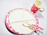 ベビー 子供 メラミン食器4Pセット PINK ピンク