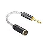 luxferre 4.4mm 延長 ケーブル 4.4mm バランス ケーブル 4.4 mm 5 極 オス メス 4.4 to 4.4 cable 4.4 mm 変換 コード NW-WM1A NW-WM1Z ZX300 TA-ZH1ES PHA-2Aに対応 4.4 4.4 cable 単結晶銅 コード 10cm (シルバー)