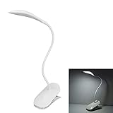 Fashionwu 14 LED USB充電クリップテーブルライトwith柔軟なグースネックキュートベッドランプ装飾用目を保護