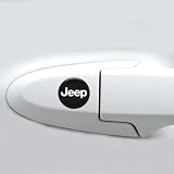 ジープ キーシリンダーガード 車 ロック保護ステッカー ドアロック鍵穴ステッカーデカール ３６０°全面保護 汚れ防止 4枚セット (ジープ,ブラック)