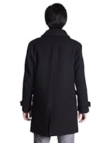 Rib Collar Coat 11-19-0687-369: Black