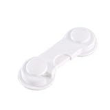 HangRui ドアストッパー　ベビーセーフティー　安全対策　取り付け簡単　回転式　扉　引き出し 引き戸 戸棚 いたずら防止　10個セット　 (ホワイト)