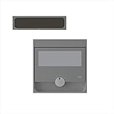 ナスタ　Qual　クオール　15タイプ　大型郵便物対応　戸建郵便受箱　前入後出タイプ　KS-MAB2-15LK-DGB　【郵便ポスト】 ダークグレー×ブラック