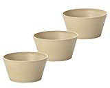 軟質プラスチックプランター サークル ベージュ 255Φ×130Hmm 3203-BE 3個セット