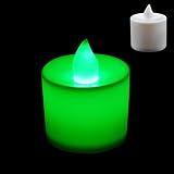 LED Candle Woopower Flameless Battery Candle forパーティー水泳プールと結婚 グリーン DJ-21