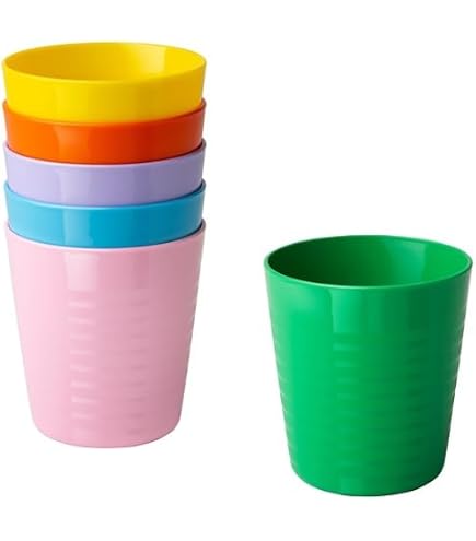 こっぷ Amazon | イケア KALAS プラスチック コップ 6色 セット 子供用