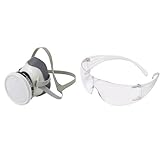 3M 防毒マスク 塗装作業用マスクセット & 保護めがね