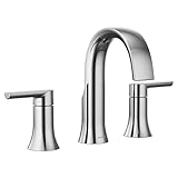 Moen TS6925 Doux 2ハンドル 8インチ ワイドスプレッドレバーハンドル バスルーム蛇口トリムキット バルブ必要 クロム