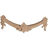 Ekena Millwork ONL11X04X01FLLW Small Floral Swag, 11 1/4-Inch x 4 1/4-Inch x 1-Inch, Lindenwood by E