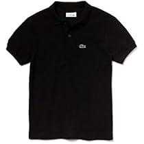 【たた2枚】LACOSTE ブラックチェック柄 七分袖4と黒ポロシャツ4 Amazon | ラコステ（LACOSTE） Boys ポロシャツ （半袖