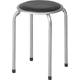 パイプ丸イス ブラック