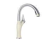 Blanco 442273 1.5 GPM ARTONAシングルハンドルプルダウンキッチン蛇口、ビスケット