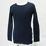 (リビングクラフト) LIVING CRAFTS ｵｰｶﾞﾆｯｸｺｯﾄﾝ100%ｷｯｽﾞ長袖ｲﾝﾅｰｼｬﾂ ﾈｲﾋﾞｰ サイズ116 (身長110~116cm 目安5~6才)