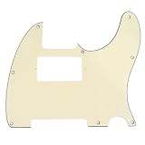 Musiclily TLハムバッカーPUテレキャスターピックガード Fender USA/メキシコスタンダードTeleエレキギター用 、3Pクリーム