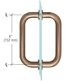 真鍮6 " Tubularバックツーバック3 / 4 "直径シャワードアプルハンドル SDPR6BBRZ