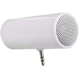 Dovhmoh 3.5mmジャックステレオミニスピーカー ポータブルMP3音楽プレーヤースピーカー アンプスピーカー 携帯電話タブレットPC用-ホワイト