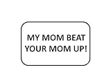 MOM Beat Mom、ビニール車デカール、複数の色、複数のサイズ 20-by-20 inches レッド Mom Beat Mom 'R20'