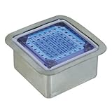日動工業 ソーラーLEDタイル100 ステンレスケース付 全面発光・正方形 発光色:青 NFT0404B-SUS