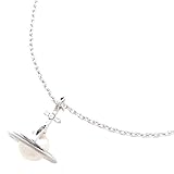 4面ダイヤカットキラキラ極細チェーン 土星パール