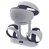 For PS VR2 充電スタンド 交換用 Play station VR2コントローラー対応 充電スタンド PS VR2用 チャージングスタンド PlayStation VRヘッドセット対応 ハンドル充電 充電台 プレイステーション コントローラー 充電器 二台同時充電可能 充電ドック LED指示ランプ付き PS VR2対応 置台 充電スタンド 収納便利 持ち運び便利 使用簡単 省スペース