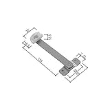 YKKAP メンテナンス部品 ランマ内倒し窓用アーム (HH-K-16510) YS：シルバー *製品色・形状等仕様変更になる場合があります*