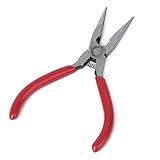 SODIAL(R) チェーンノーズプライヤーw/ リッジドジョーとカッタージュエリーツール - レッド