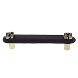 Vicenza Designs k1186ナポリレザープル、4インチ、ブラウン、アンティーク真鍮